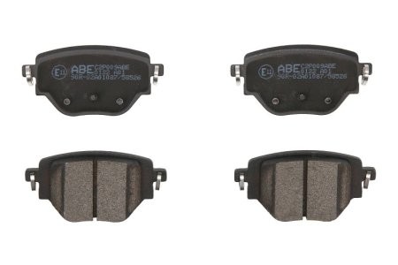 Set plăcuțe frână ABE, spate ,pentru: OPEL CORSA F, CORSA F/HATCHBACK; PEUGEOT 2008 II, 208 II 1.2-Electric 06.19-