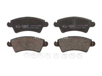 Set plăcuțe frână ABE, față ,pentru: PEUGEOT 206, 306 1.6-2.0D 04.93-09.09