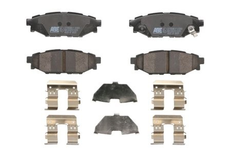 Set plăcuțe frână ABE, spate ,pentru: PORSCHE 911; SUBARU BRZ, FORESTER, IMPREZA, LEGACY III, LEGACY IV, LEGACY V, OUTBACK, TRIBECA, WRX, XV; TOYOTA GT 86 1.5-3.6 07.77-
