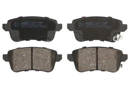 Set plăcuțe frână ABE, spate (cu instructiuni de montare; cu un tampon de amortizare), se potrivește: RENAULT CAPTUR II, ZOE, ZOE/HATCHBACK 1.0-Electric 06.12-