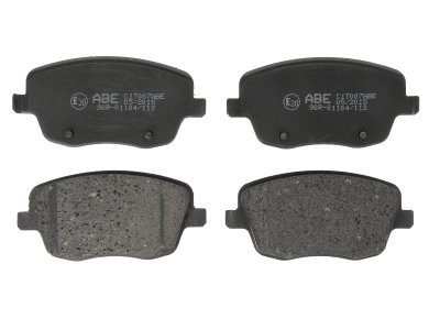 Set plăcuțe frână ABE, față ,pentru: SEAT CORDOBA, IBIZA III, IBIZA IV, IBIZA IV SC; SKODA FABIA I, FABIA II, ROOMSTER; VW POLO, POLO IV 1.2-2.0 12.99-