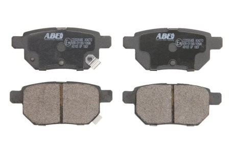 Set plăcuțe frână ABE, spate ,pentru:  SUBARU TREZIA; TOYOTA AURIS, BB I, CAMRY, CARINA V, CELICA, COROLLA, IQ, IST, MATRIX, PORTE I, PREMIO, PRIUS 1.0-2.5H 04.86-