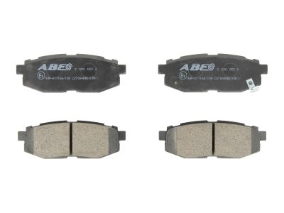Set plăcuțe frână ABE, spate ,pentru: SUBARU BRZ, FORESTER, IMPREZA, LEGACY V, OUTBACK, TRIBECA 1.6-3.6 01.05-
