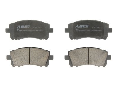 Set plăcuțe frână ABE, față ,pentru: SUBARU FORESTER, IMPREZA, LEGACY II, LEGACY III, LEGACY OUTBACK, OUTBACK 2.0-3.0 03.94-09.13