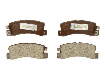 Set plăcuțe frână ABE, spate ,pentru: TOYOTA AVENSIS, CALDINA, CAMRY, CARINA E VI, CARINA IV, CARINA V, CELICA, CHASER, COROLLA, COROLLA FX, CORONA 1.3-3.5 08.81-