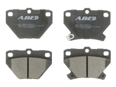 Set plăcuțe frână ABE, spate ,pentru: TOYOTA ALLION I, BB I, BREVIS, CALDINA, CAMRY, CELICA, COROLLA, COROLLA VERSO, CROWN, IST, MARK X II, MATRIX, OPA, PLATZ 1.0-3.0 10.82-