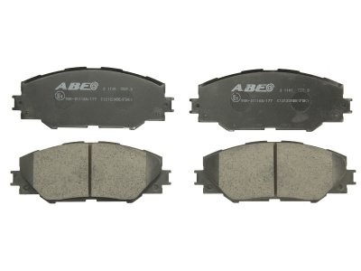 Set plăcuțe frână ABE, față ,pentru: TOYOTA ALLION II, AURIS, COROLLA, MARK X ZIO I, MIRAI, NOAH/VOXY, PREMIO, PRIUS C, PRIUS PLUS, RAV 4 III, RAV 4 IV 1.3-Electric 11.05-