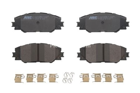 Set plăcuțe frână ABE, față ,pentru: TOYOTA ALLION II, AURIS, CAMRY, COROLLA, MARK X ZIO I, MIRAI, NOAH/VOXY, PREMIO, PRIUS C, PRIUS PLUS, RACTIS, RAV 4 III 1.0-Electric 09.05-
