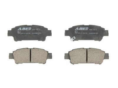 Set plăcuțe frână ABE, spate ,pentru: TOYOTA ALPHARD I, AVENSIS VERSO, ISIS, NOAH/VOXY, PICNIC, PREVIA II, PREVIA III, SIENNA 1.8-3.5 05.96-