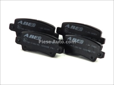 Set plăcuțe frână ABE, spate ,pentru: TOYOTA COROLLA, COROLLA VERSO, IST, VIOS / SOLUNA VIOS, YARIS VERSO 1.4-2.0D 10.99-06.13