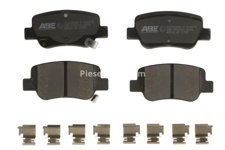 Set plăcuțe frână ABE, spate ,pentru: TOYOTA AVENSIS 1.6-2.2D 11.08-10.18