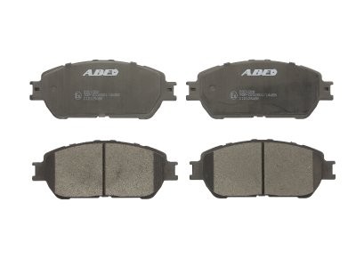 Set plăcuțe frână ABE, față ,pentru: TOYOTA ALPHARD I, AVALON, CALDINA, CAMRY, GAIA, HARRIER, ISIS, MARK II, MARK X I, NADIA, PREVIA II, SIENNA, SOLARA, TACOMA 1.8-4.0 08.96-