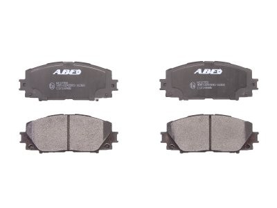 Set plăcuțe frână ABE, față ,pentru: TOYOTA ALLION II, COROLLA, PREMIO, PRIUS, PRIUS C, PRIUS PHV, RACTIS, VERSO S, YARIS, YARIS / VIOS 1.0-1.8H 09.05-