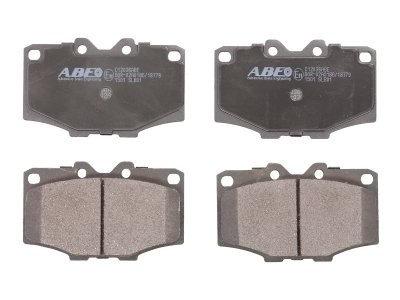 Set plăcuțe frână ABE, față ,pentru: TOYOTA 4 RUNNER I, 4 RUNNER V, FORTUNER, HARRIER, HIACE III, HILUX, HILUX III, HILUX IV, HILUX V, LAND CRUISER, LAND CRUISER 90 1.6-4.2 03.69-