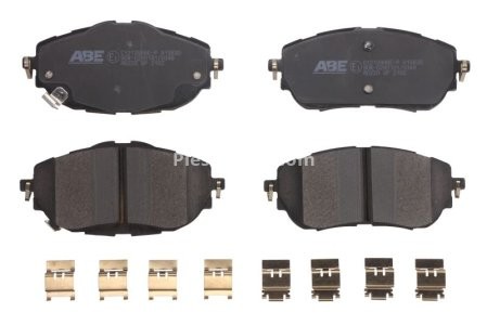 Set plăcuțe frână ABE, față ,pentru: TOYOTA AURIS, COROLLA 1.2-1.8H 07.10-08.19