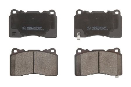 Set plăcuțe frână ABE, față ,pentru: VOLVO S60 I, V70 II; CADILLAC ATS; CHEVROLET CORVETTE; CHRYSLER 300C; DODGE CHALLENGER, CHARGER, VIPER; HONDA CIVIC IX, CIVIC X 1.4-Electric 01.83-