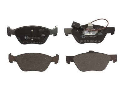 Set plăcuțe frână ATE din ceramică, față , pentru: ALFA ROMEO 147, 156, GT; FIAT BRAVO I, MAREA, MULTIPLA, PUNTO; LANCIA LYBRA 1.6-2.5 02.97-03.12