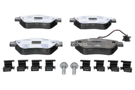 Set plăcuțe frână ATE, față (cu accesorii; cu șuruburi ghidare etrier), pentru: ALFA ROMEO MITO; FIAT 500, 500 C, FIORINO, FIORINO/MINIVAN, GRANDE PUNTO 0.9-Electric 10.04- 3