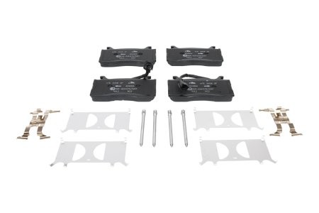 Set plăcuțe frână ATE, față (cu accesorii), pentru: ALFA ROMEO GIULIA, STELVIO 2.0/2.2D 10.15-