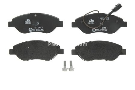 Set plăcuțe frână ATE, față (cu șuruburi ghidare etrier), pentru: ALFA ROMEO 147, 156, MITO; FIAT BRAVO II, STILO; LANCIA DELTA III, LYBRA 1.3D-2.4 02.97-10.18