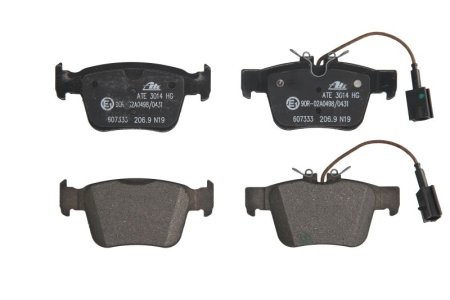 Set plăcuțe frână ATE, spate  , pentru: ALFA ROMEO GIULIA, STELVIO; MASERATI GHIBLI III, LEVANTE 2.0-3.8 08.13-
