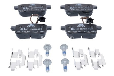 Set plăcuțe frână ATE, spate  (cu accesorii; cu șuruburi ghidare etrier), pentru: ALFA ROMEO GIULIETTA, GIULIETTA/HATCHBACK 1.4-2.0D 04.10-12.20 3