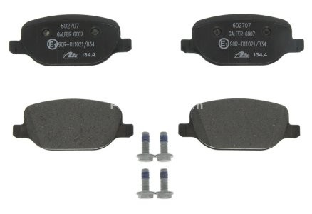 Set plăcuțe frână ATE, spate  (cu șuruburi ghidare etrier), pentru: ALFA ROMEO 159, BRERA, SPIDER; LANCIA THESIS 1.8-3.2 07.02-12.12