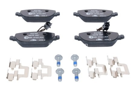 Set plăcuțe frână ATE, spate  (cu șuruburi ghidare etrier), pentru: ALFA ROMEO GIULIETTA, GIULIETTA/HATCHBACK 1.4-2.0D 04.10-12.20 3