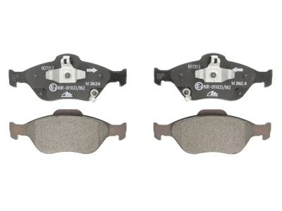 Set plăcuțe frână ATE, față , pentru: DAIHATSU CHARADE VIII; GREAT WALL VOLEEX C20R; TOYOTA YARIS, YARIS / VIOS, YARIS/HATCHBACK 1.0-1.5H 08.05-