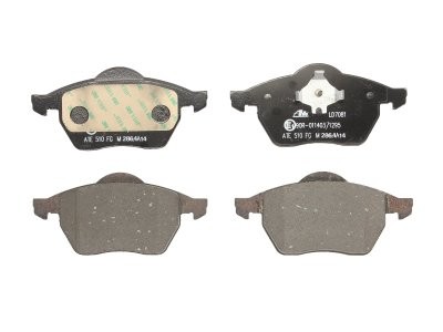 Set plăcuțe frână ATE din ceramică, față , pentru: AUDI A3, TT; SEAT IBIZA III, LEON, TOLEDO II; SKODA OCTAVIA I, OCTAVIA I/KOMBI; VW GOLF III, GOLF IV, NEW BEETLE, PASSAT B3/B4 1.4-2.9 06.91-12.10