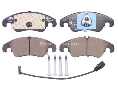 Set plăcuțe frână ATE din ceramică, față (cu accesorii; cu șuruburi ghidare etrier), pentru: AUDI A4 ALLROAD B8, A4 B8, A5 1.8-3.2 06.07-01.17 1