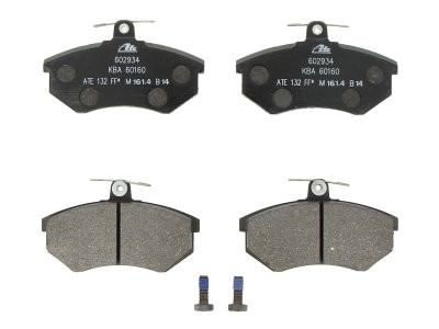 Set plăcuțe frână ATE, față (cu șuruburi ghidare etrier), pentru: AUDI 100 C2, 200 C2, 80 B2, 80 B3, 80 B4, 90 B3, A4 B5, CABRIOLET B3, COUPE B3, QUATTRO 1.6-2.6 03.77- 1