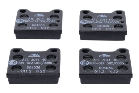 Set plăcuțe frână ATE, spate  , pentru: MERCEDES 123 (C123), 123 T-MODEL (S123), 123 (W123), /8 (W114), /8 (W115), CABRIOLET (W111, W112), HECKFLOSSE (W111, W112), S (C126) 1.0-6.8 02.61-12.94 3