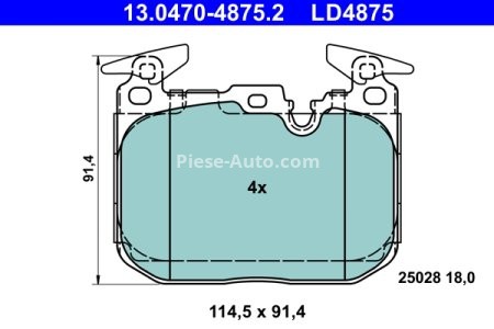 Set plăcuțe frână ATE din ceramică, față , pentru: BMW 1 (F20), 1 (F21), 2 (F22, F87), 2 (F23), 3 (F30, F80), 3 (F31), 3 GRAN TURISMO (F34), 4 (F32, F82), 4 (F33, F83) 1.5-3.0D 07.11-