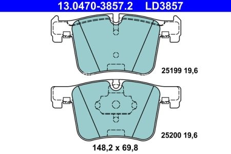 Set plăcuțe frână ATE din ceramică, față , pentru: BMW 1 (F20), 1 (F21), 2 (F22, F87), 2 (F23), 3 (F30, F80), 3 (F31), 3 GRAN TURISMO (F34), 4 (F32, F82), 4 (F33, F83) 1.6-3.0D 09.10-