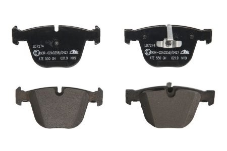 Set plăcuțe frână ATE din ceramică, spate , pentru: BMW 5 GRAN TURISMO (F07), 7 (F01, F02, F03, F04) 2.0D/3.0/3.0D 02.08-02.17 1