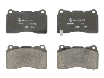 Set plăcuțe frână ATE, față , pentru: CHEVROLET CORVETTE; CHRYSLER 300C; DODGE CHALLENGER, CHARGER; HONDA CIVIC IX, CIVIC X; MITSUBISHI CARISMA, LANCER VI 1.4-Electric 01.98-