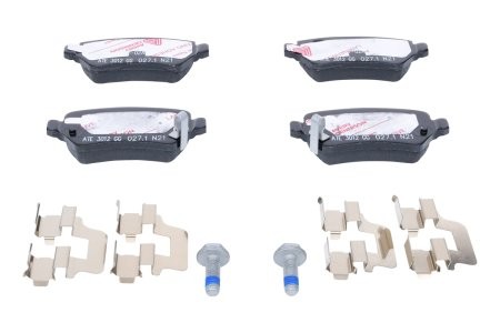 Set plăcuțe frână ATE, spate  (cu accesorii; cu șuruburi ghidare etrier), pentru: CHEVROLET VIVA; KIA VENGA; LADA KALINA; OPEL ASTRA G, ASTRA G CLASSIC 1.2-2.2D 02.98- 3