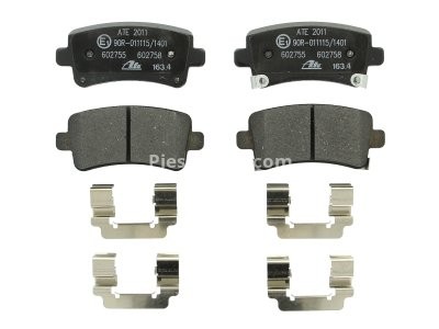 Set plăcuțe frână ATE, spate  (cu accesorii), pentru: CHEVROLET MALIBU; OPEL INSIGNIA A, INSIGNIA A COUNTRY; SAAB 9-5 1.4-2.8 07.08-