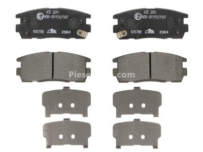 Set plăcuțe frână ATE, spate  (cu un tampon de amortizare), pentru: CHEVROLET CAPTIVA, EQUINOX; HYUNDAI TERRACAN; OPEL ANTARA A, KADETT A 1.0-3.5 09.62-