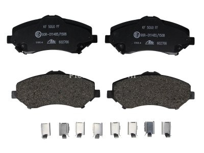 Set plăcuțe frână ATE, față (cu accesorii), pentru: CHRYSLER GRAND VOYAGER V, TOWN & COUNTRY, VOYAGER V; DODGE GRAND; FIAT FREEMONT; JEEP CHEROKEE, WRANGLER III 2.0D-4.0 04.07-