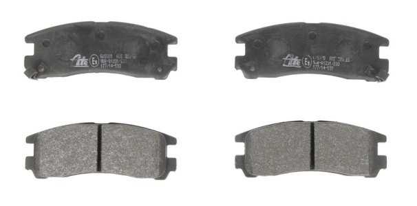Set plăcuțe frână ATE, spate  , pentru: CHRYSLER SEBRING; MITSUBISHI 3000 GT, ECLIPSE II, ECLIPSE III, ECLIPSE IV, GALANT IX, GALANT VII, GALANT VIII, L400, PAJERO I, PAJERO PININ I 1.8-3.8 06.87-