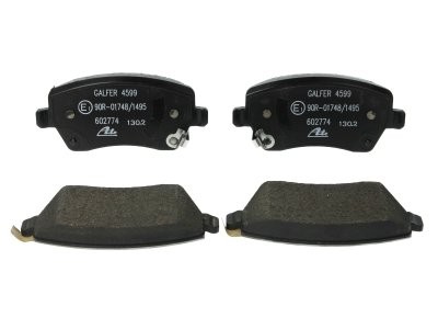 Set plăcuțe frână ATE, față , pentru: DACIA DUSTER; NISSAN MICRA III, MICRA IV, MICRA V, NOTE; RENAULT CLIO IV; SUZUKI SWIFT III 0.9-1.6 01.03-