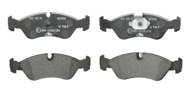 Set plăcuțe frână ATE, față , pentru: DAEWOO ARANOS, CIELO, ESPERO, LANOS, NEXIA; OPEL ASCONA C, ASTRA F, ASTRA F CLASSIC, ASTRA F/KOMBI, CALIBRA A, KADETT E, KADETT E/KOMBI 1.3-2.5 08.84-