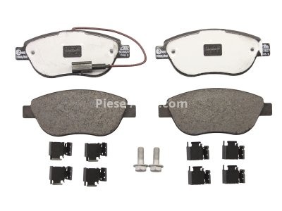 Set plăcuțe frână ATE, față (cu accesorii; cu șuruburi ghidare etrier), pentru: FIAT DOBLO, DOBLO CARGO, FIORINO 1.3D-2.0D 04.99-