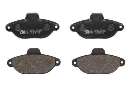 Set plăcuțe frână ATE, față , pentru: FIAT PANDA, PANDA/HATCHBACK, PUNTO, PUNTO/HATCHBACK, SEICENTO / 600; FORD KA; LANCIA Y 0.9-1.7D 09.93-