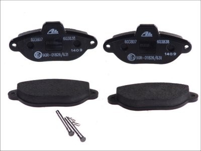 Set plăcuțe frână ATE, față (cu accesorii), pentru: FIAT PANDA, PANDA/HATCHBACK, PUNTO, SEICENTO / 600; FORD KA 0.9-1.4 11.97-