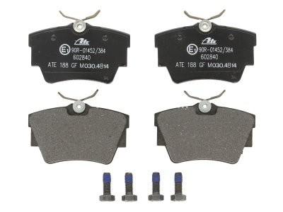 Set plăcuțe frână ATE, spate  (cu șuruburi ghidare etrier), pentru: FIAT TALENTO; NISSAN NV300, PRIMASTAR; OPEL ADMIRAL A, VIVARO A, VIVARO B; RENAULT TRAFIC II 1.6D-4.6 04.65-