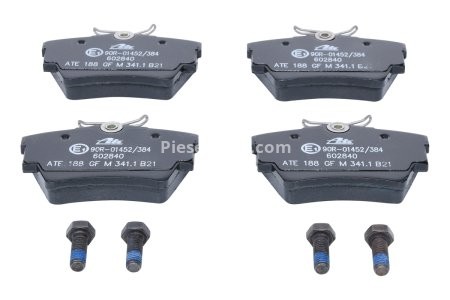 Set plăcuțe frână ATE, spate  (cu șuruburi ghidare etrier), pentru: FIAT TALENTO; NISSAN NV300, PRIMASTAR; OPEL ADMIRAL A, VIVARO A, VIVARO B; RENAULT TRAFIC II 1.6D-4.6 04.65- 3
