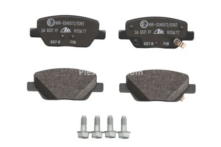 Set plăcuțe frână ATE, spate  (cu șuruburi ghidare etrier), pentru: FIAT TIPO 1.0-1.6D 10.15-